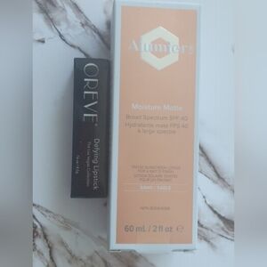 Moisture Matte Broad Spectrum SPF 40 (Sand)& lipstick & brand new lipstick.